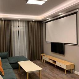 3D高清抗光壁掛電動遙控投影機幕布家用100寸200寸投影儀金屬銀幕  露天市集  全臺最大的網路購物市集 歷史價格詳細信息