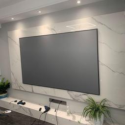 包安裝灰晶抗光投影幕布家用超窄邊畫框幕100寸金屬4K黑晶軟幕 歷史價格詳細信息