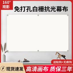 白柵抗光幕布投影儀布幕客廳臥室投影布戶外可摺疊白天直投投影布 歷史價格詳細信息