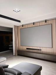 【好康】抗光投影幕布家用畫框屏幕投影儀布幕100寸長短焦窄邊灰黑壁掛幕 歷史價格詳細信息