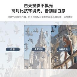 投影幕布白柵光學抗光家用壁掛投影儀布幕60英寸72英寸84英寸100 歷史價格詳細信息
