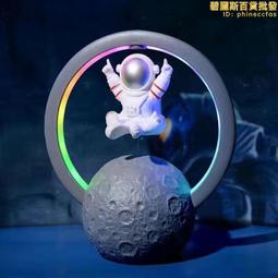 磁懸浮太空人時鐘音箱太空人音響rgb電腦低音炮擺件生日禮物* 歷史價格詳細信息