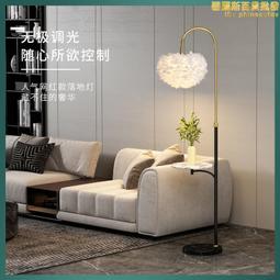 羽毛落地燈客廳沙發邊幾輕奢簡約臥室床頭櫃置物茶幾立式檯燈  露天市集  全臺最大的網路購物市集 價格比較,價格查詢,歷史價格詳細信息