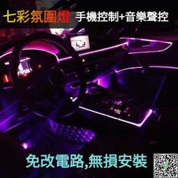 車內LED裝飾燈條 汽車氛圍燈內飾改裝儀錶臺車門燈帶冷光線氣氛燈 歷史價格詳細信息