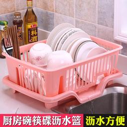 廚房瀝水碗架 碗筷碟餐具收納架 家用多功能大容量置物架 雙層瀝水架 歷史價格詳細信息