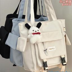 簡約單肩書ｂ手提ｂ環保袋帆布袋購物袋男女學生大容量大號拉鏈ｂ 歷史價格詳細信息