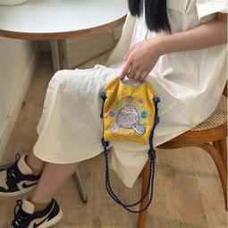 日系ball chain 尼龍防水 小眾刺繡環保手提包 繡花尼龍布袋 斜背包購物袋 韓國購物袋 容量大包包 包包女外出-李李 韓國女裝 歷史價格詳細信息