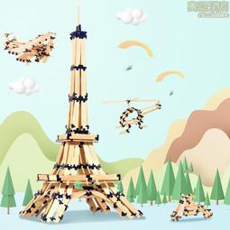 益智結構製作益智手工玩具小模型拼圖古建築房子拼接中國木製榫卯 歷史價格詳細信息