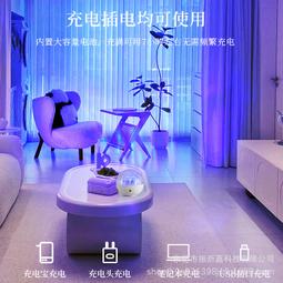 新款床頭夜燈音箱氛圍燈無線充日出喚醒FM收音機鬧鐘燈 歷史價格詳細信息