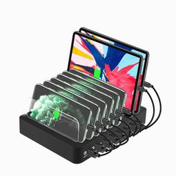 usb多口充電器桌面充電站多用8口歐規英規插頭手機充電樁通用排插工作室大功率多功能智能數顯多孔充電頭插座 歷史價格詳細信息