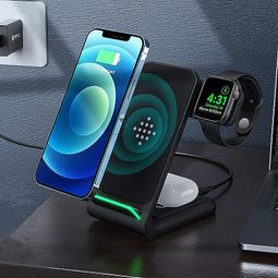 免運 【無線充三合一】iBRIDGE 15W 折疊三合一無線充電器（旗艦版） 歷史價格詳細信息