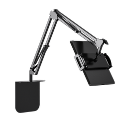 手機桌面支架夾床頭床上2用三節夾縫式黑色平板ipad金屬懸臂白色 歷史價格詳細信息