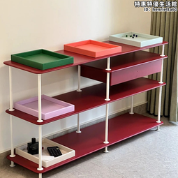 創意輕奢置物架落地鐵藝書架客廳玄關北歐展示架辦公室隔斷裝飾架 歷史價格詳細信息