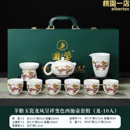 茶具套裝羊脂玉便攜旅行茶具套裝戶外中式簡約蓋碗茶杯功夫茶具公道杯禮盒 歷史價格詳細信息