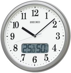 [現貨] SEIKO 精工電波掛鐘 自動對時 秒針停止功能明暗感應 溫度顯示 濕度顯示 電波鐘  31公分 歷史價格詳細信息