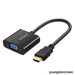 VGA轉HDMI轉換線器接頭帶音頻高清電腦主機連接口線顯示器電視機 歷史價格詳細信息
