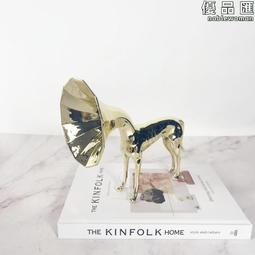 金色喇叭盤底座餐桌錐形黃銅色茶几簡約大理石餐桌家用小戶型 歷史價格詳細信息