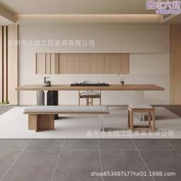 實木茶几設計師款極簡圓形弧邊復古客廳家用胡桃色中古風茶几 歷史價格詳細信息