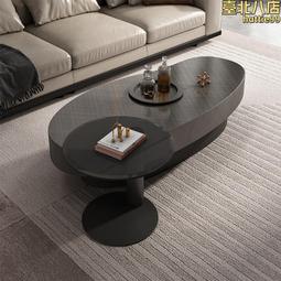 不鏽鋼簡約輕奢茶几小戶型家用大小圓型組合伸縮玻璃巖板茶几 歷史價格詳細信息