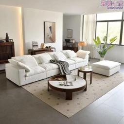 侘寂風別墅實木沙發組合中古風日式民宿科技布藝設計款地臺沙發 歷史價格詳細信息