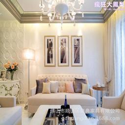 時尚雙人沙發小戶型公寓酒店高檔美式沙發沙發主題餐廳拉扣沙發 歷史價格詳細信息