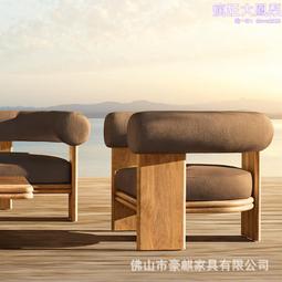 戶外實木柚木沙發桌椅室外庭院別墅花園露天陽臺防水防曬沙發組合 歷史價格詳細信息