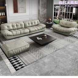 客廳簡約布藝沙發設計師直排三人小戶型奶油風沙發美容院 歷史價格詳細信息