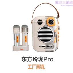 雙麥克風音箱帶無線話筒家用迷你k歌插卡音響禮品rgb彩燈音箱 歷史價格詳細信息