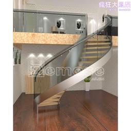 鋼木樓梯雙跑同上扶手欄杆玻璃護欄Y型弧型美觀漂亮別墅裝飾梯 歷史價格詳細信息