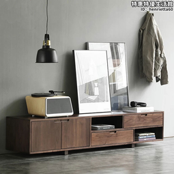 北歐全實木客廳茶几黑胡桃木簡約式輕奢型茶桌收納桌儲物桌 歷史價格詳細信息