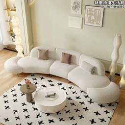 意式極簡異形沙發設計師款創意別墅大平層客廳三多人布藝沙發 歷史價格詳細信息