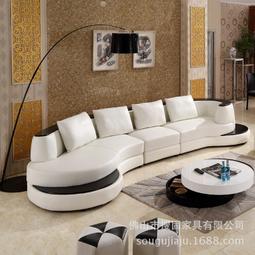 弧形沙發客廳時尚創意大小戶型組合圓形白色沙發特價 歷史價格詳細信息