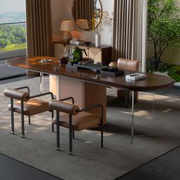 陽臺茶桌椅組合家用小茶臺奶油風實木原木亞克力一體茶桌簡約 歷史價格詳細信息