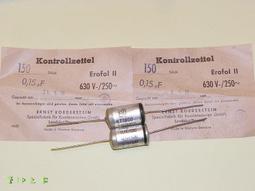 【電 容】德國 ERO 0.015uF / 63V 2.5% 早期  Film/Foil PP 薄膜電容〔KP1834〕 歷史價格詳細信息