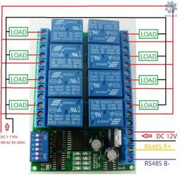Modbus RTU 8路 繼電器模組 工業級 RS485接口 帶多種隔離保護電路 歷史價格詳細信息