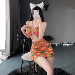 情趣內衣掛脖毛衣女激情套裝夜店舞性感睡衣短裙睡衣情趣內衣性感睡衣角色扮演 歷史價格詳細信息
