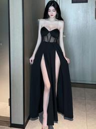 赫本風黑色吊帶連衣裙女夏季新款設計感小眾感收腰無袖中長裙 歷史價格詳細信息