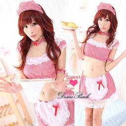 *DesirePeach*[8087粉色]露乳三點。角色扮演-女僕女傭女警小護士水手學生服空姐兔女郎/情趣性感內衣蕾絲 歷史價格詳細信息