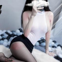 情趣睡衣 性感睡衣 死庫水 白色牛奶絲造型開胸連體睡衣 後綁帶可調整 制服誘惑  角色扮演1164~時尚花園館~ 歷史價格詳細信息