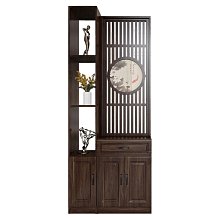 屏風隔斷客廳置物架簡約現代入戶進門實木正對大門玄關柜鞋柜一體熱心小賣家 歷史價格詳細信息