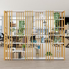 鐵藝隔斷置物展示架落地辦公室松木書架餐廳簡約裝飾架客廳收納櫃 歷史價格詳細信息