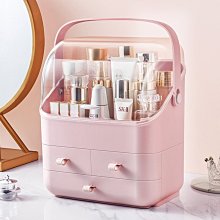 新款特價~收納盒防塵桌面置物架梳妝臺化妝箱口紅透明整理盒子 歷史價格詳細信息