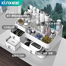 新款特價~收納盒 桌面置物架 梳妝臺抽屜式口紅架子整理箱 歷史價格詳細信息