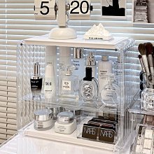 新款特價~收納盒防塵桌面置物架梳妝臺化妝箱口紅透明整理盒子 歷史價格詳細信息