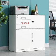 加厚偏三保鐵皮矮櫃辦公室文件櫃資料抽屜櫃儲物櫃工具帶鎖小櫃子 歷史價格詳細信息