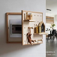 實木洞洞板墻壁掛置物架定制書架簡約北歐木質隔板洞洞掛板收納架~熱賣款！-規格不用 價格不同~特價 歷史價格詳細信息