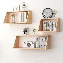 墻上實木置物架　壁掛式臥室墻面創意格子　電視背景墻　裝飾架 歷史價格詳細信息