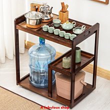 置物架 收納架 架子 儲物架移動茶水柜客廳餐邊柜茶桌邊柜水桶架子楠竹收納置物架茶臺邊幾正品 促銷 歷史價格詳細信息