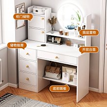 小店新款化妝臺梳妝臺簡約現代臥室化妝桌網紅書桌小戶型出租屋收納柜一體化妝臺超夯 新品 精品 歷史價格詳細信息