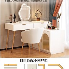 輕奢風梳妝臺斗柜一體小戶型臥室簡約皮實木中意式翻蓋高級化妝臺 歷史價格詳細信息